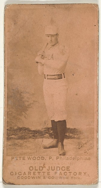 Goodwin & Company, Peter Burke "Pete" Wood, Pitcher, Philadelphia, from the Old Judge series (N172) for Old Judge Cigarettes