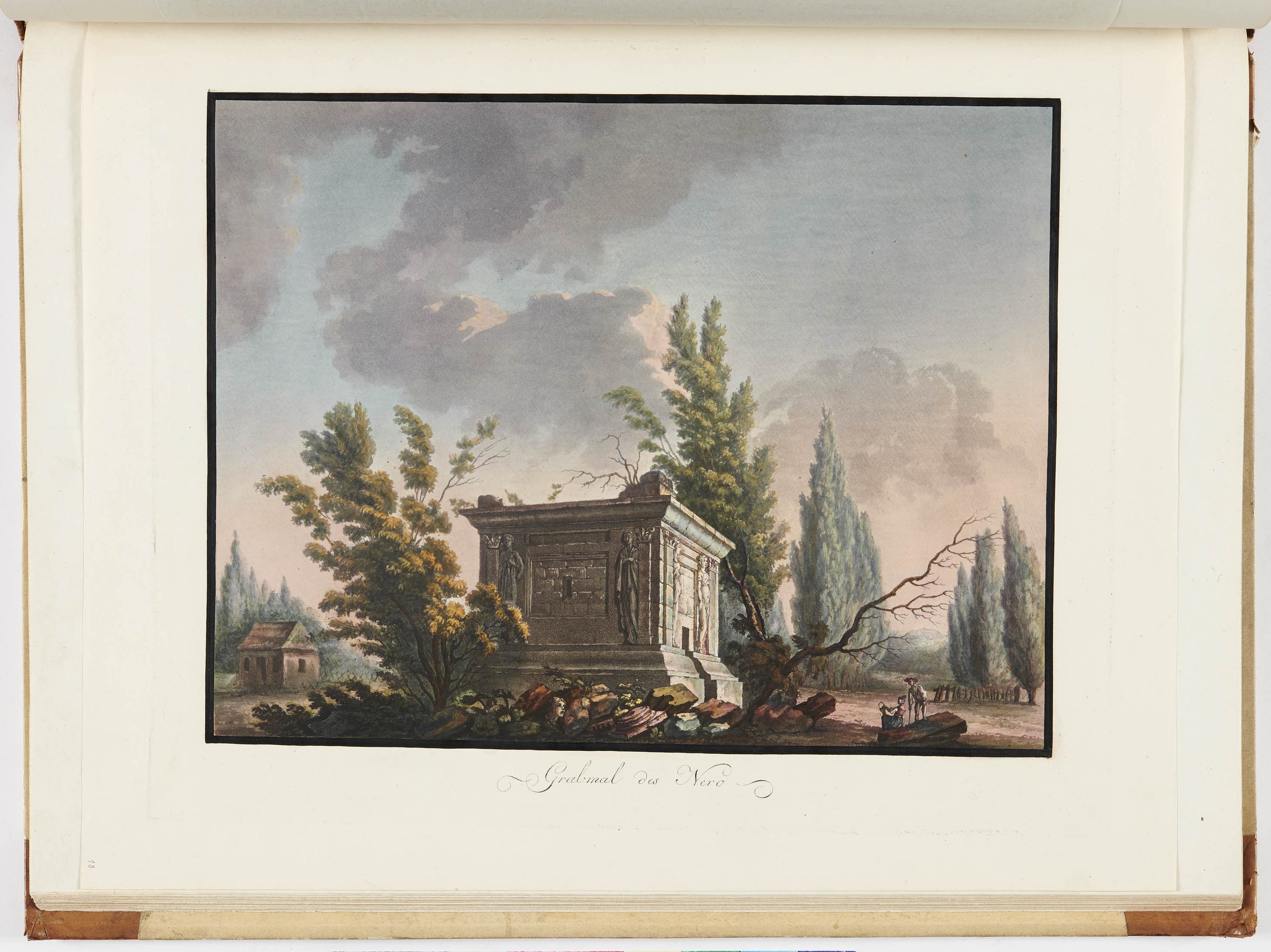 Johann Friedrich Frauenholz, Das "Grabmal des Nero" in Hohenheim