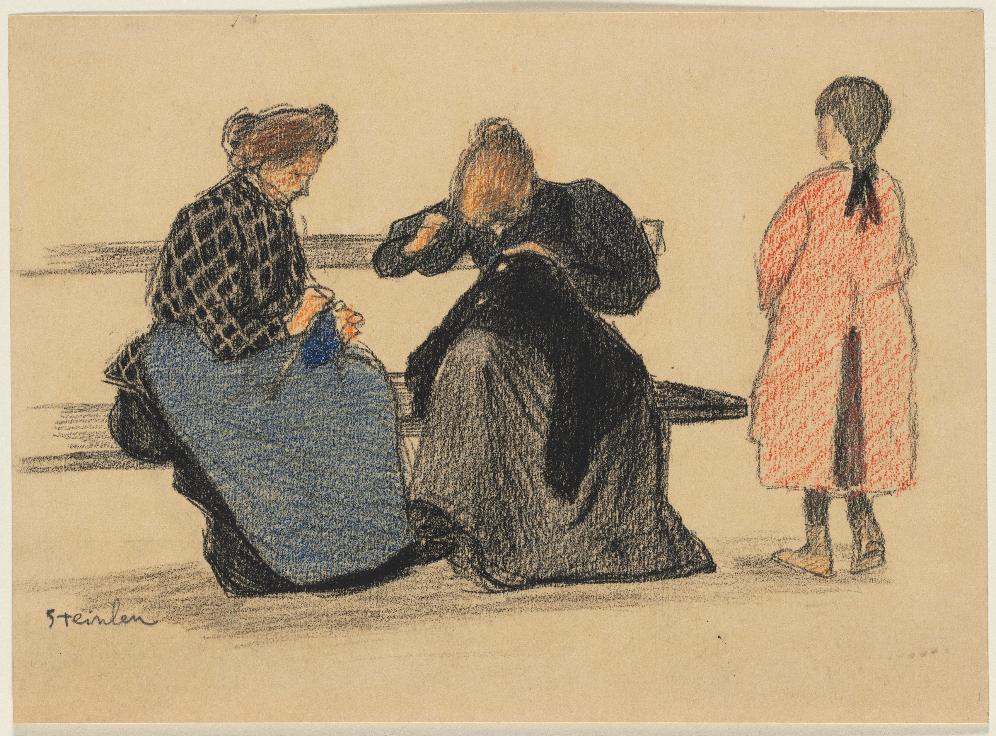 Théophile Alexandre Steinlen, Three Figures
