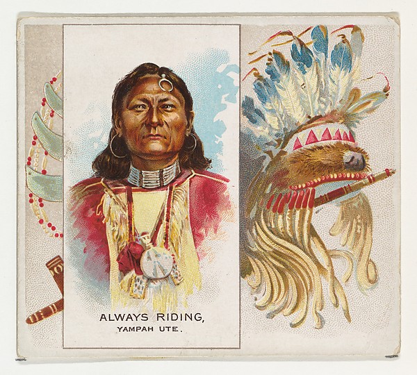 Allen & Ginter, Always Riding, Yampah Ute, from the American Indian Chiefs series (N36) for Allen & Ginter Cigarettes