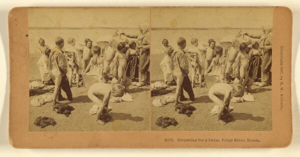 Benjamin West Kilburn, Preparing for a Swim, Volga River, Russia.