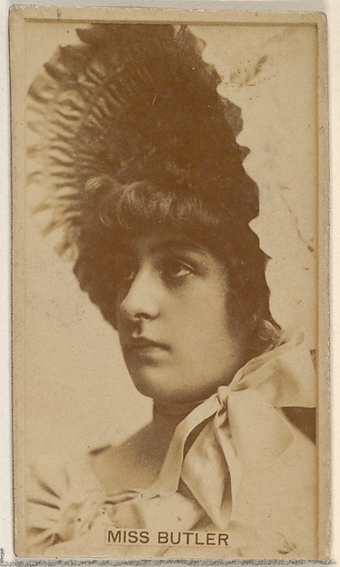 Allen & Ginter, Miss Butler, from the Actors and Actresses series (N45, Type 8) for Virginia Brights Cigarettes
