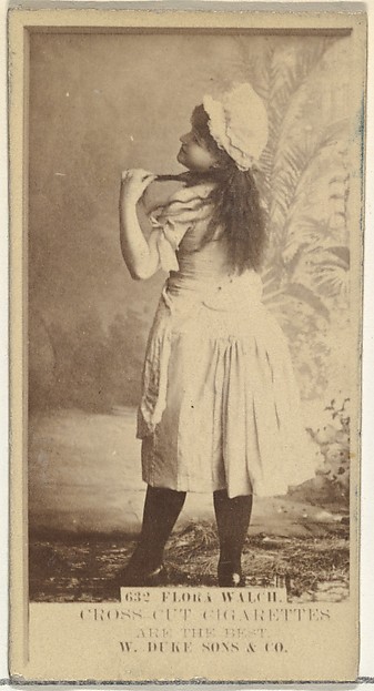 W. Duke, Sons & Co., Card Number 632, Flora Walch, from the Actors and Actresses series (N145-3) issued by Duke Sons & Co. to promote Cross Cut Cigarettes