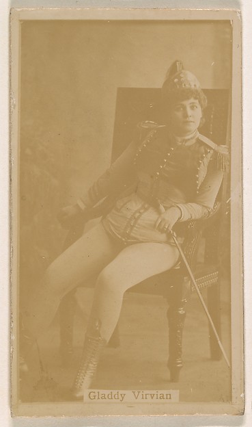 Kinney Brothers Tobacco Company, Gladdy Virvian, from the Actresses series (N245) issued by Kinney Brothers to promote Sweet Caporal Cigarettes