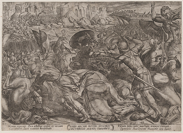 Antonio Tempesta, Plate 10: The Fall of Jericho, from "The Battles of the Old Testament"
