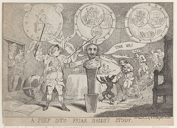 Thomas Rowlandson, A Peep into Friar Bacon's Study