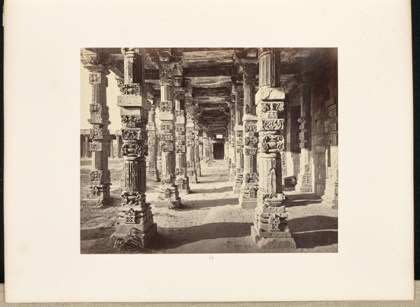 Samuel Bourne, Delhi; The Kutub Minar, Interior View of the Eastern Colonnade