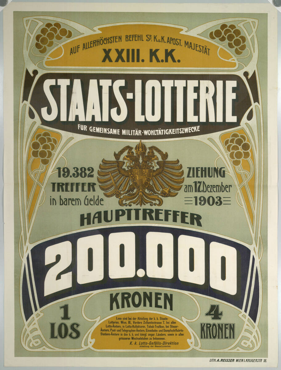 Anonym, XXIII. STAATS-LOTTERIE FÜR GEMEINSAME MILITÄR-WOHLTÄTIGKEITSZWECKE; 1903