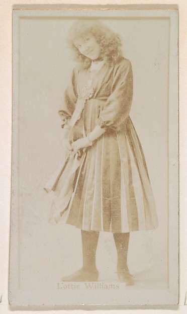 Kinney Brothers Tobacco Company, Lottie Williams, from the Actresses series (N245) issued by Kinney Brothers to promote Sweet Caporal Cigarettes