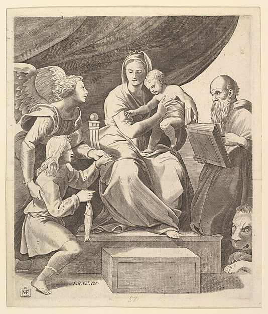 Marcantonio Raimondi, The Virgin of the Fish