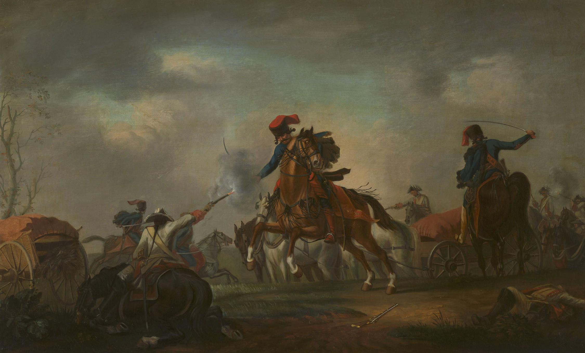 David Morier, Hussars Attacking a Baggage Wagon