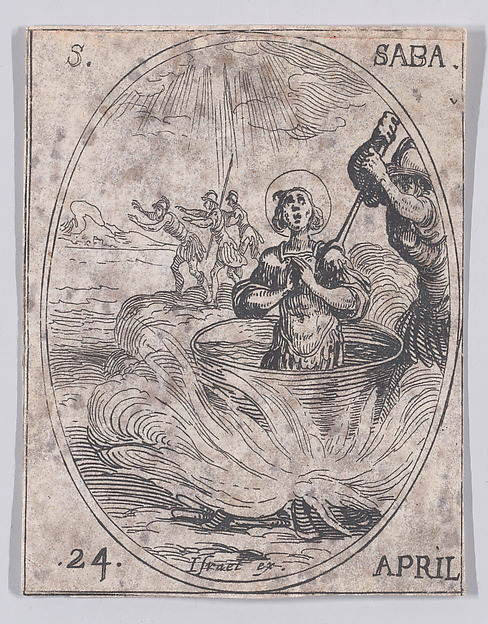 Jacques Callot, S. Saba (St. Sabas), April 24th, from "Les Images De Tous Les Saincts et Saintes de L'Année" (Images of All of the Saints and Religious Events of the Year)