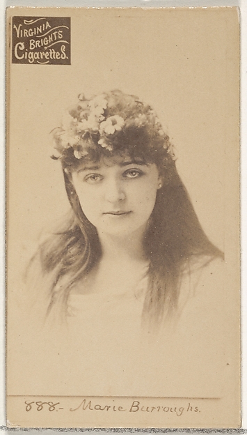 Allen & Ginter, Card 888, Marie Burroughs, from the Actors and Actresses series (N45, Type 2) for Virginia Brights Cigarettes