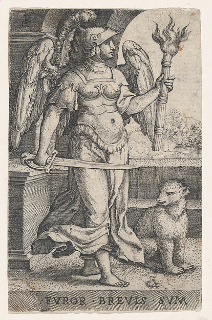 Georg Pencz, Wrath (Ira), from "The Seven Vices"
