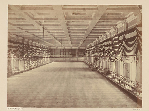 Alexander Gardner, [Interior View of the Ballroom for Lincoln's Second Inaugural Ball]
