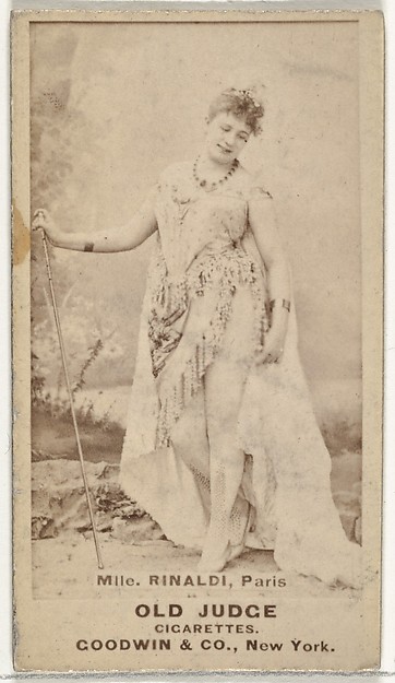 Goodwin & Company, Mlle. Rinaldi, Paris, from the Actors and Actresses series (N171) for Old Judge Cigarettes