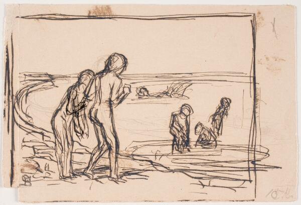 Fritz Syberg, Badende børn på stranden