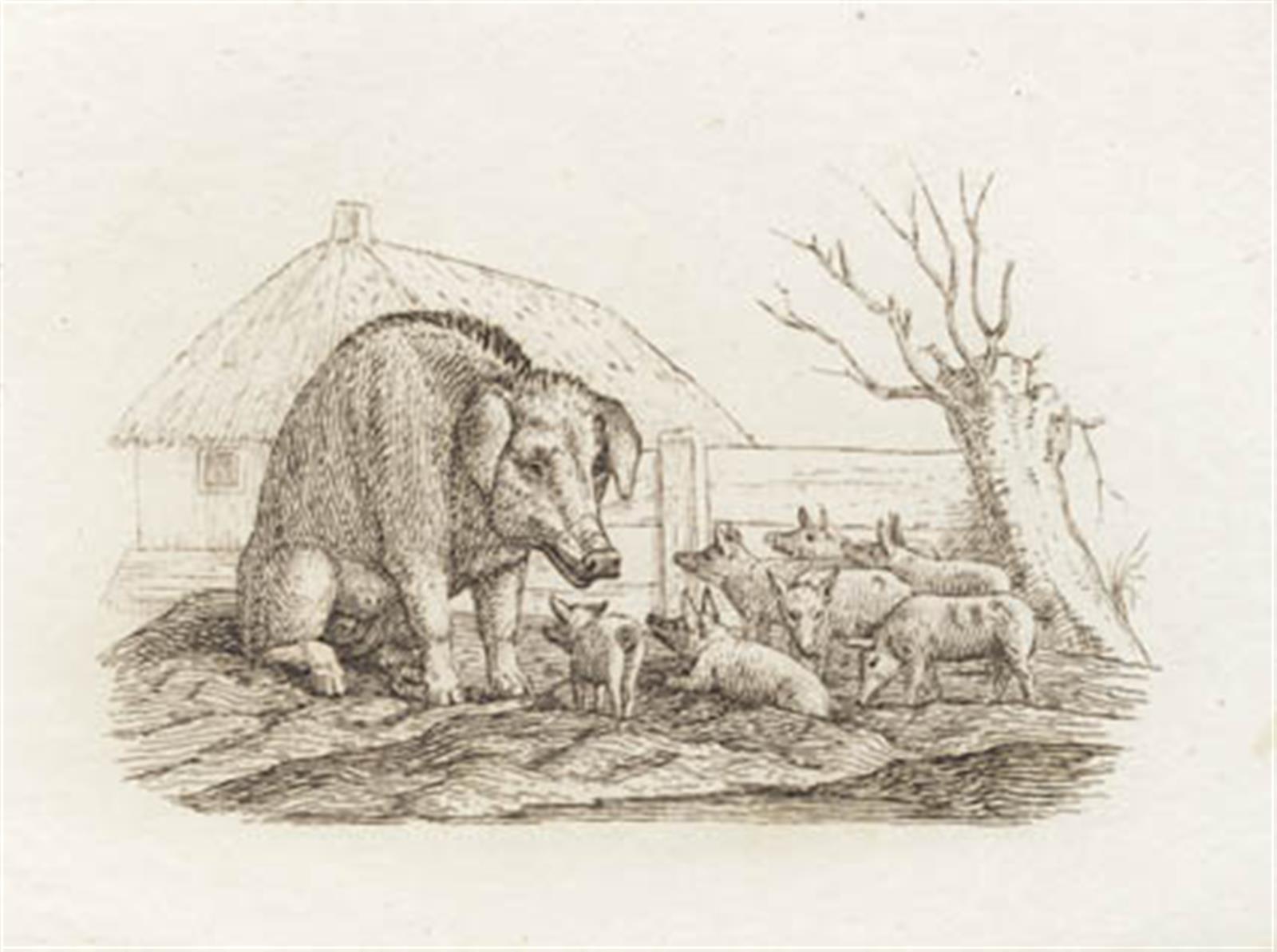 Martinus Rørbye, Illustration til "Halvhundrede Fabler for Børn" af Hey