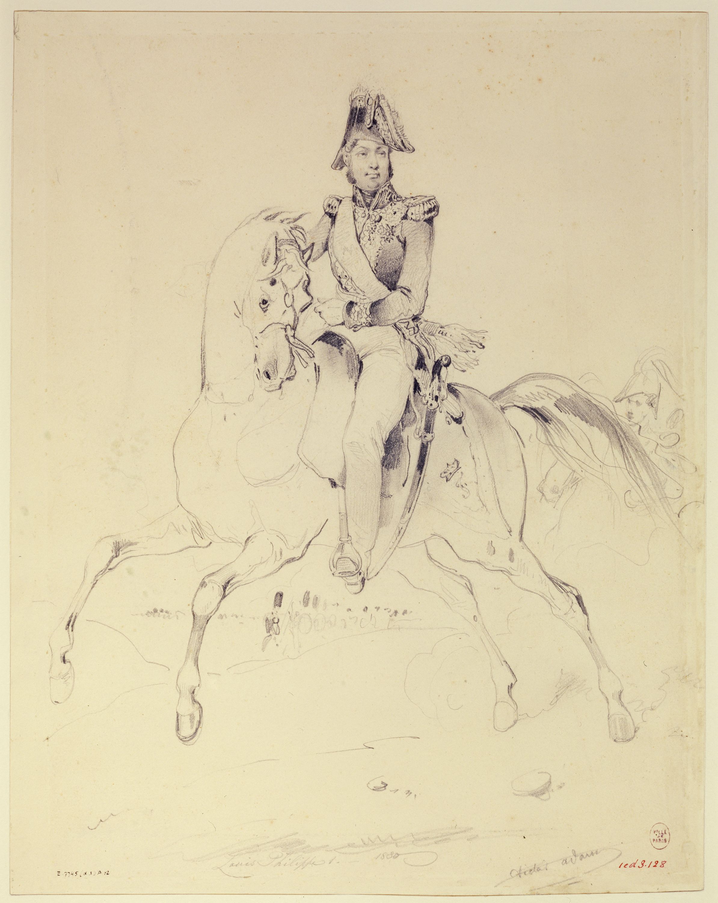 Victor Adam, Portrait de Louis-Philippe à cheval (1773-1850)