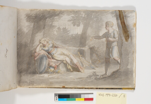C.W. Eckersberg, Sovende krigsgudinde iagttaget af en mand