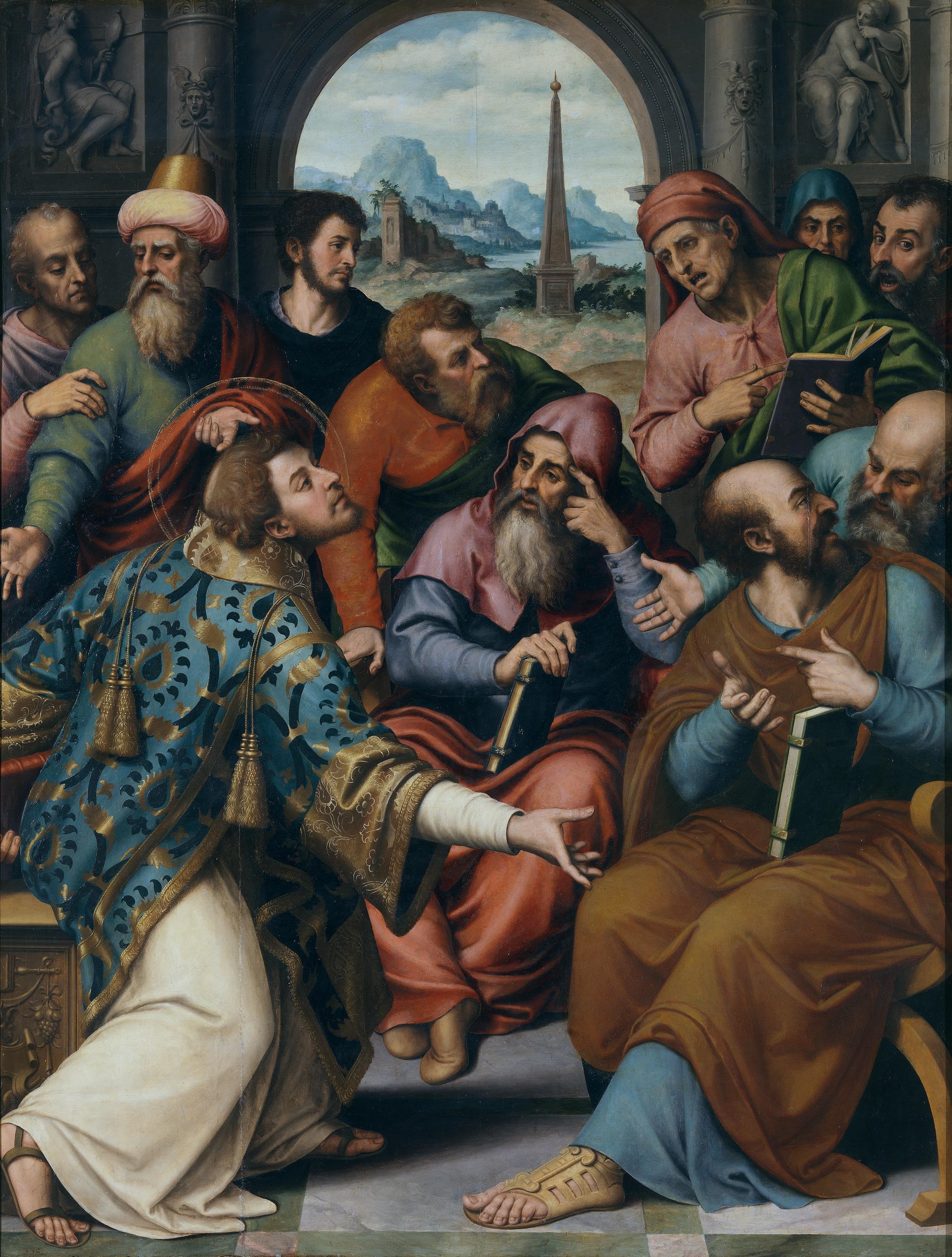 Juan de Juanes, Saint Stephen in the Synagogue