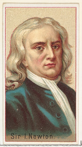 Allen & Ginter, Sir Isaac Newton, printer's sample for the World's Inventors souvenir album (A25) for Allen & Ginter Cigarettes