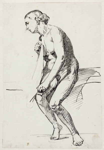 Carl Bloch, Studier til museets maleri "Jairi datter" (kms835)