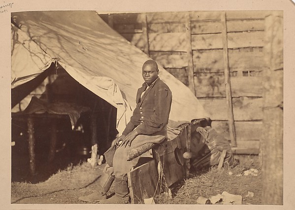Alexander Gardner, [Black Soldier in Camp]