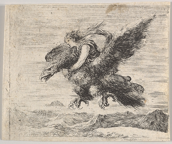 Stefano della Bella, Jupiter and Ganymede, from "Game of Mythology" (Jeu de la Mythologie)