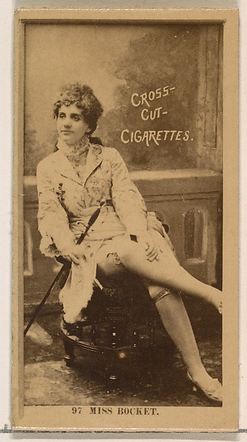 W. Duke, Sons & Co., Card Number 97, Miss Bocket, from the Actors and Actresses series (N145-2) issued by Duke Sons & Co. to promote Cross Cut Cigarettes