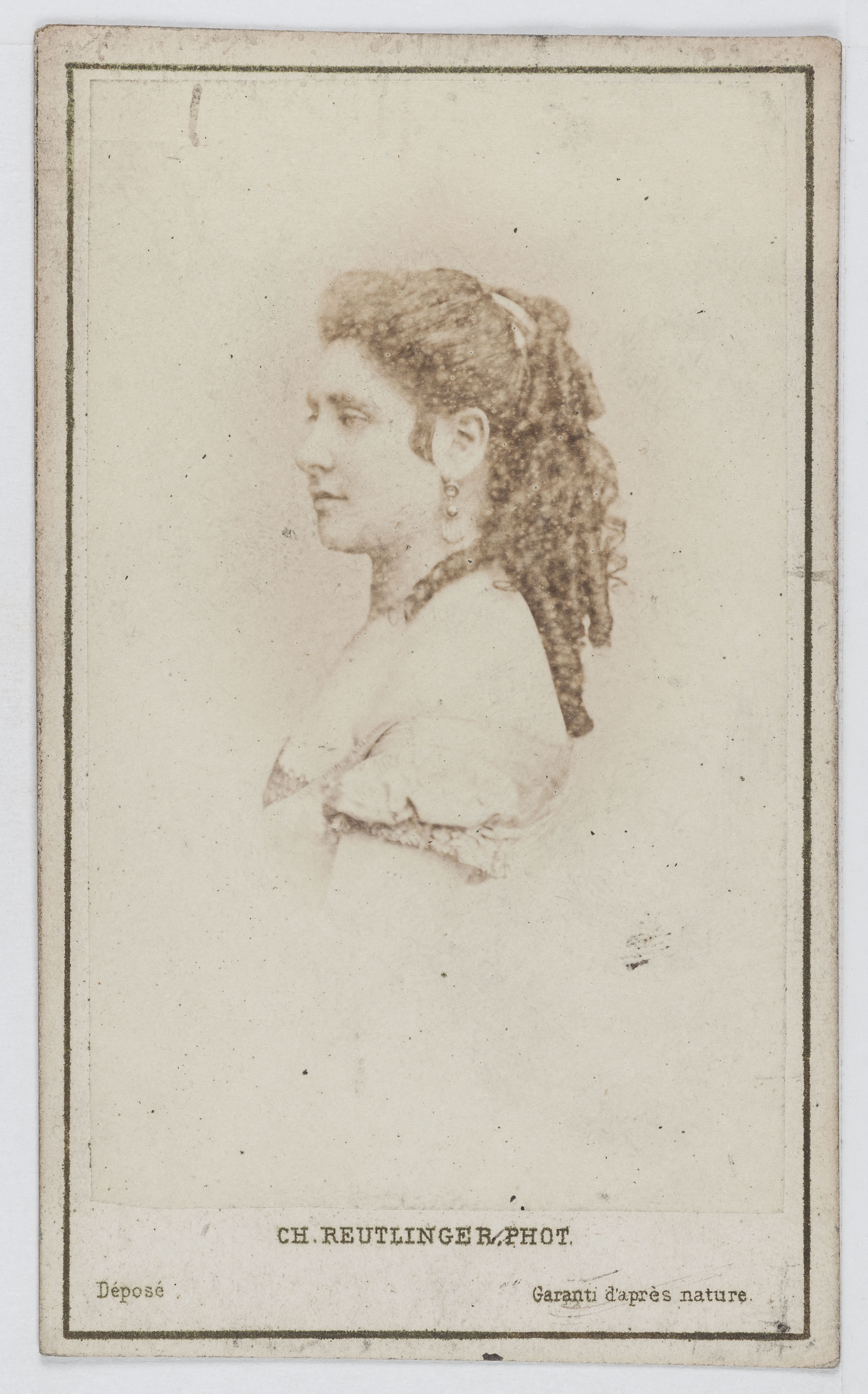 Charles Reutlinger, Portrait de Fortunata Tedesco (1823- ap. 1900), artiste dramatique et contralto.