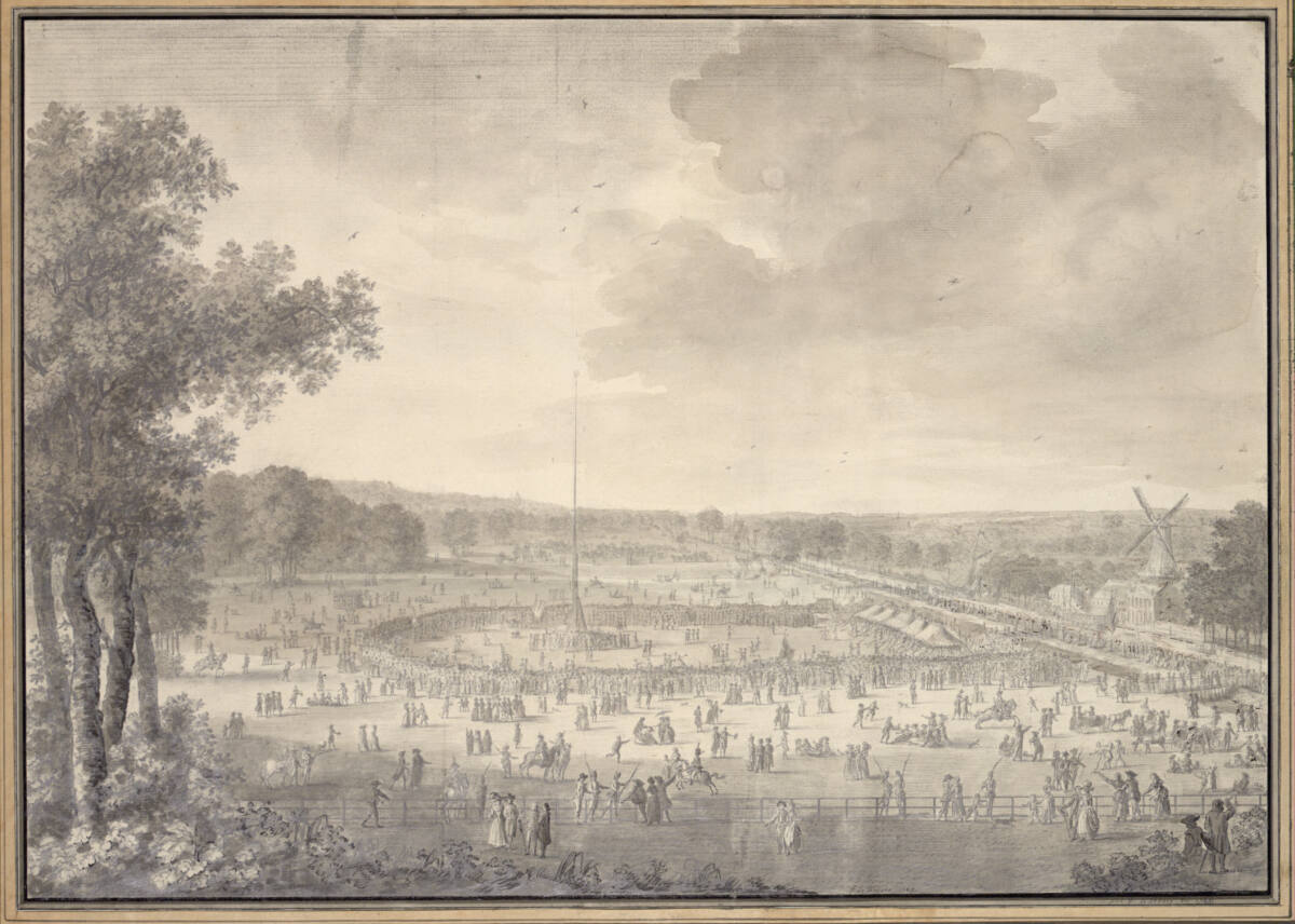 FrançoisLefèbvre, Vogelschießen im Park von Schoonenberg/Laeken ("La Fête du Tirage à l'Oiseau")