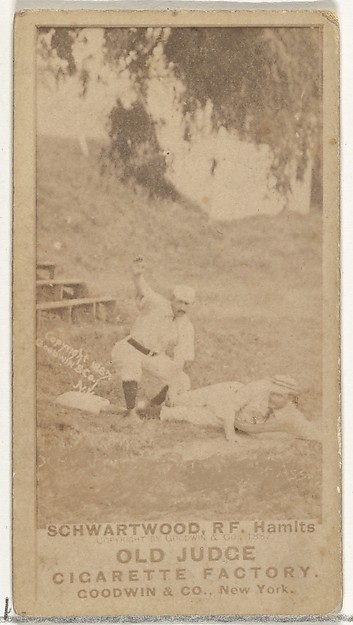 Goodwin & Company, Schwartwood, Right Field, Hamit, from the Old Judge series (N172) for Old Judge Cigarettes