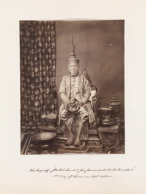John Thomson, His Majesty Prabat Somdet Pra parameñdr Mahá Mongkut, First King of Siam, in State Costume
