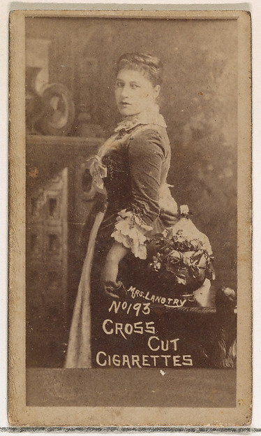 W. Duke, Sons & Co., Card Number 193, Mrs. Langtry, from the Actors and Actresses series (N145-1) issued by Duke Sons & Co. to promote Cross Cut Cigarettes