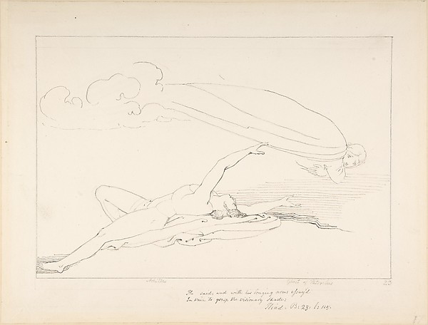 John Flaxman, Achilles and the Shade of Patroclus