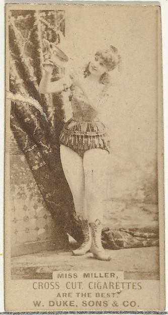 W. Duke, Sons & Co., Miss Miller, from the Actors and Actresses series (N145-3) issued by Duke Sons & Co. to promote Cross Cut Cigarettes