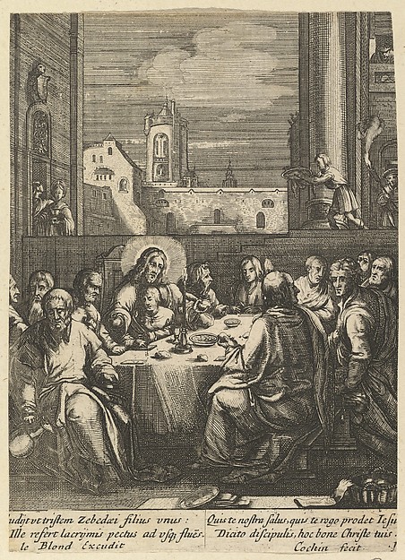 Nicolas Cochin, The Last Supper, from "The Passion of Christ"