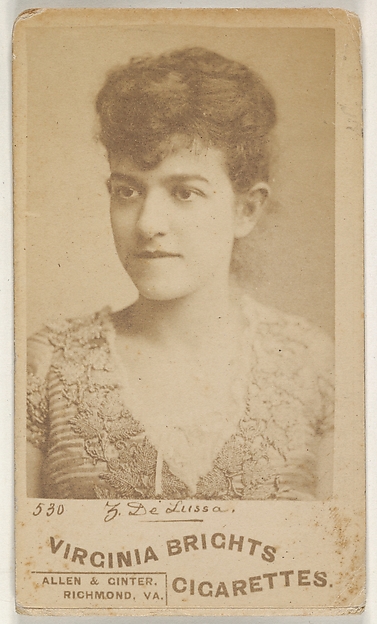 Allen & Ginter, Card 530, Z. De Lussa, from the Actors and Actresses series (N45, Type 6) for Virginia Brights Cigarettes
