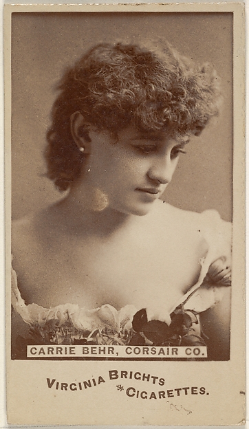 Allen & Ginter, Carrie Behr, Corsair Co., from the Actors and Actresses series (N45, Type 6) for Virginia Brights Cigarettes