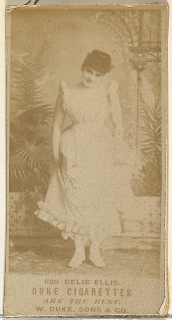 W. Duke, Sons & Co., Card Number 520, Celie Ellis, from the Actors and Actresses series (N145-7) issued by Duke Sons & Co. to promote Duke Cigarettes