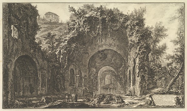 Giovanni Battista Piranesi, The so-called Grotto of Egeria (Veduta della fonte e delle spelonche d'Egeria fuor della Porta Capena)