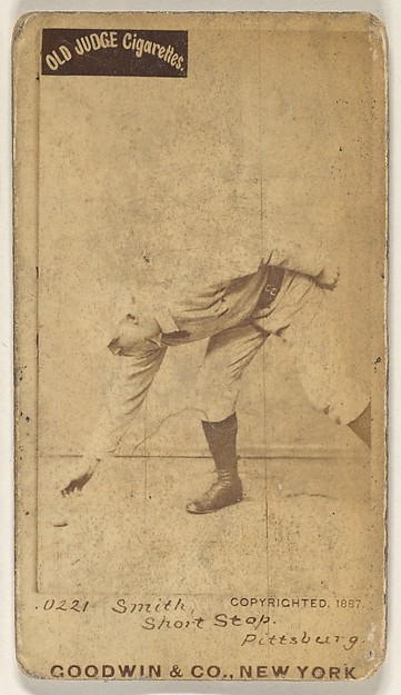 Goodwin & Company, Charles Marv "Pop" Smith, Shortstop, Pittsburgh, from the Old Judge series (N172) for Old Judge Cigarettes