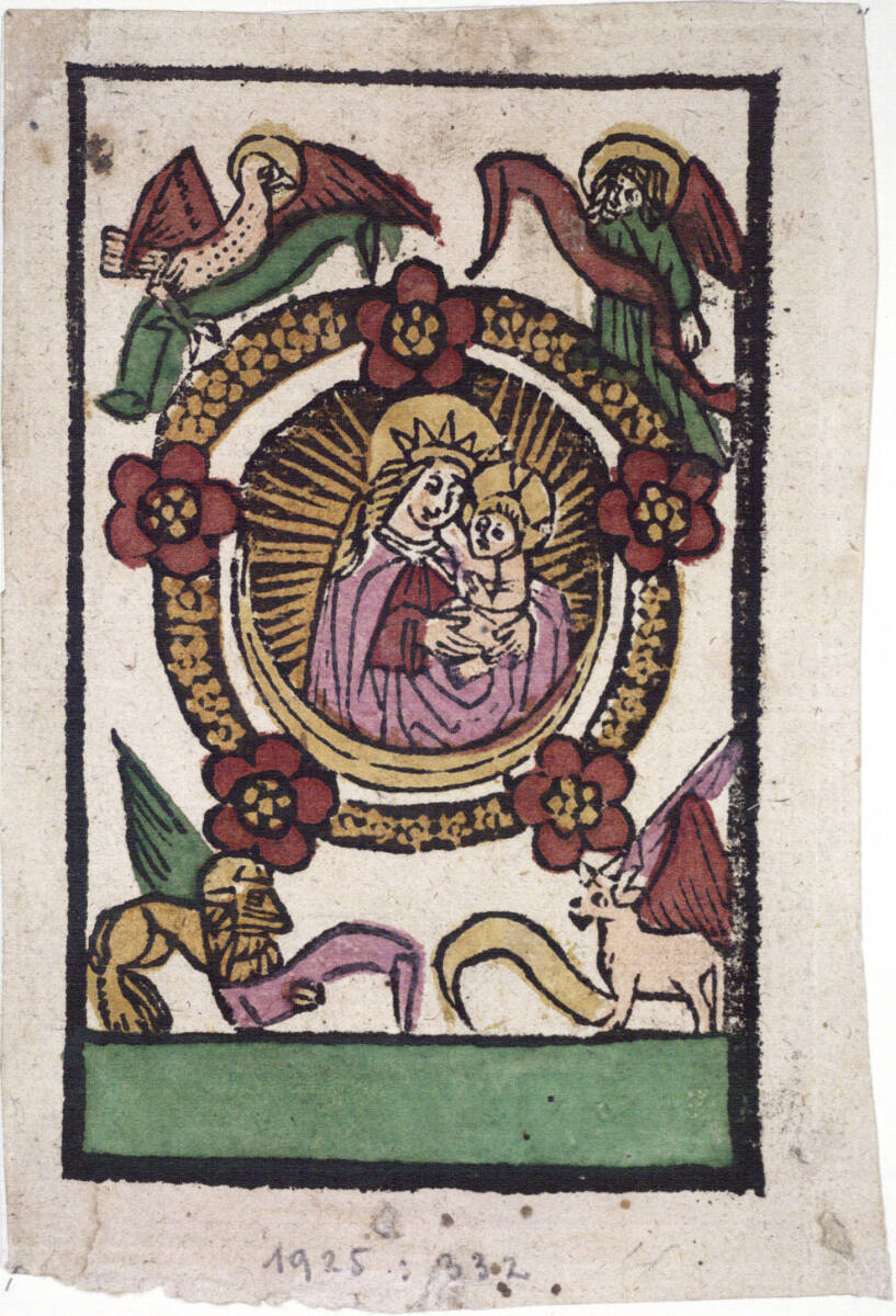 Anonym, Madonna mit Evangelistensymbolen