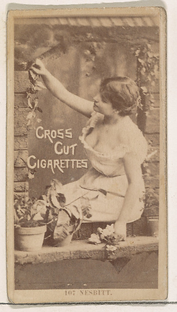 W. Duke, Sons & Co., Card Number 107, Nesbitt, from the Actors and Actresses series (N145-2) issued by Duke Sons & Co. to promote Cross Cut Cigarettes