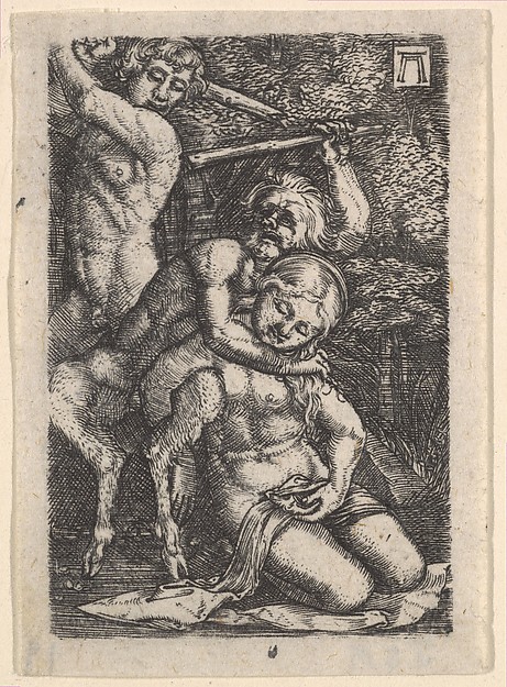 Albrecht Altdorfer, Two Satyrs Fighting Over a Nymph
