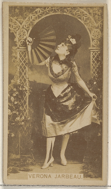 Allen & Ginter, Verona Jarbeau, from the Actors and Actresses series (N45, Type 8) for Virginia Brights Cigarettes