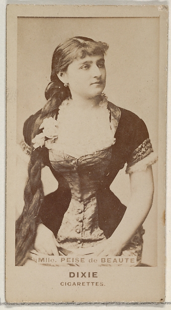 Allen & Ginter, Mlle. Peise de Beaute, from the Actors and Actresses series (N45, Type 7) for Dixie Cigarettes