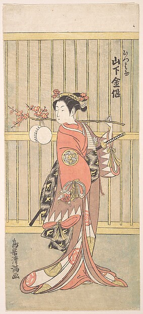 Torii Kiyomitsu, The Actor Yamashita Kinsaku in the Role of Mutsuhana