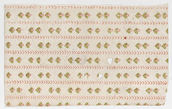 Anonymous, Sheet with an overall floral pattern